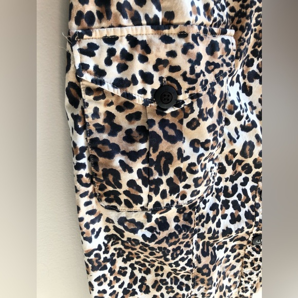 Chico's Women's Size 4 Leopard Print Button Down Sleeveless Midi Front Pockets - Picture 5 of 6